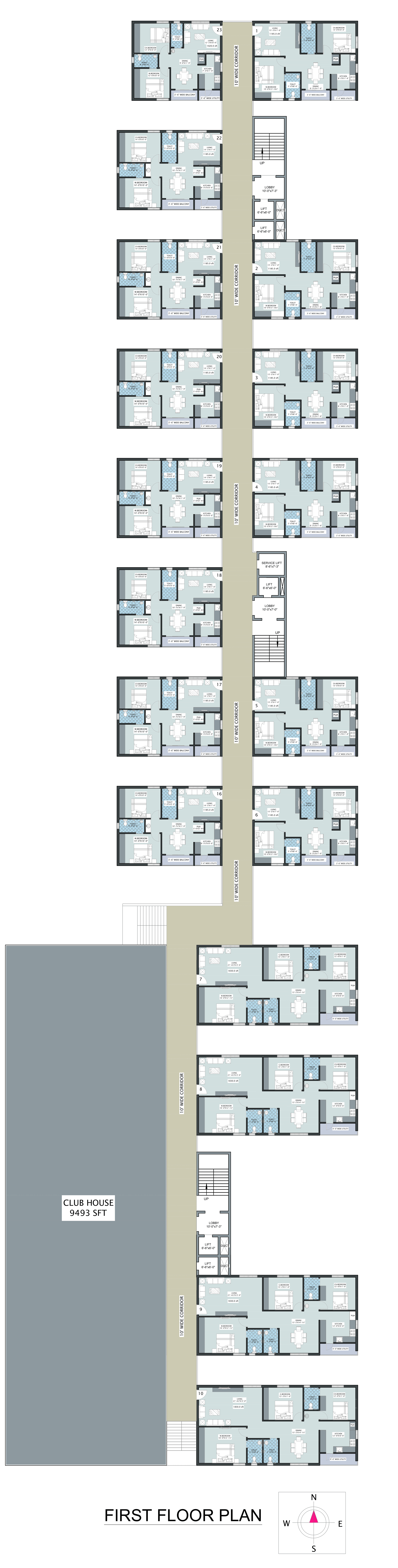 Layout for 1st floor